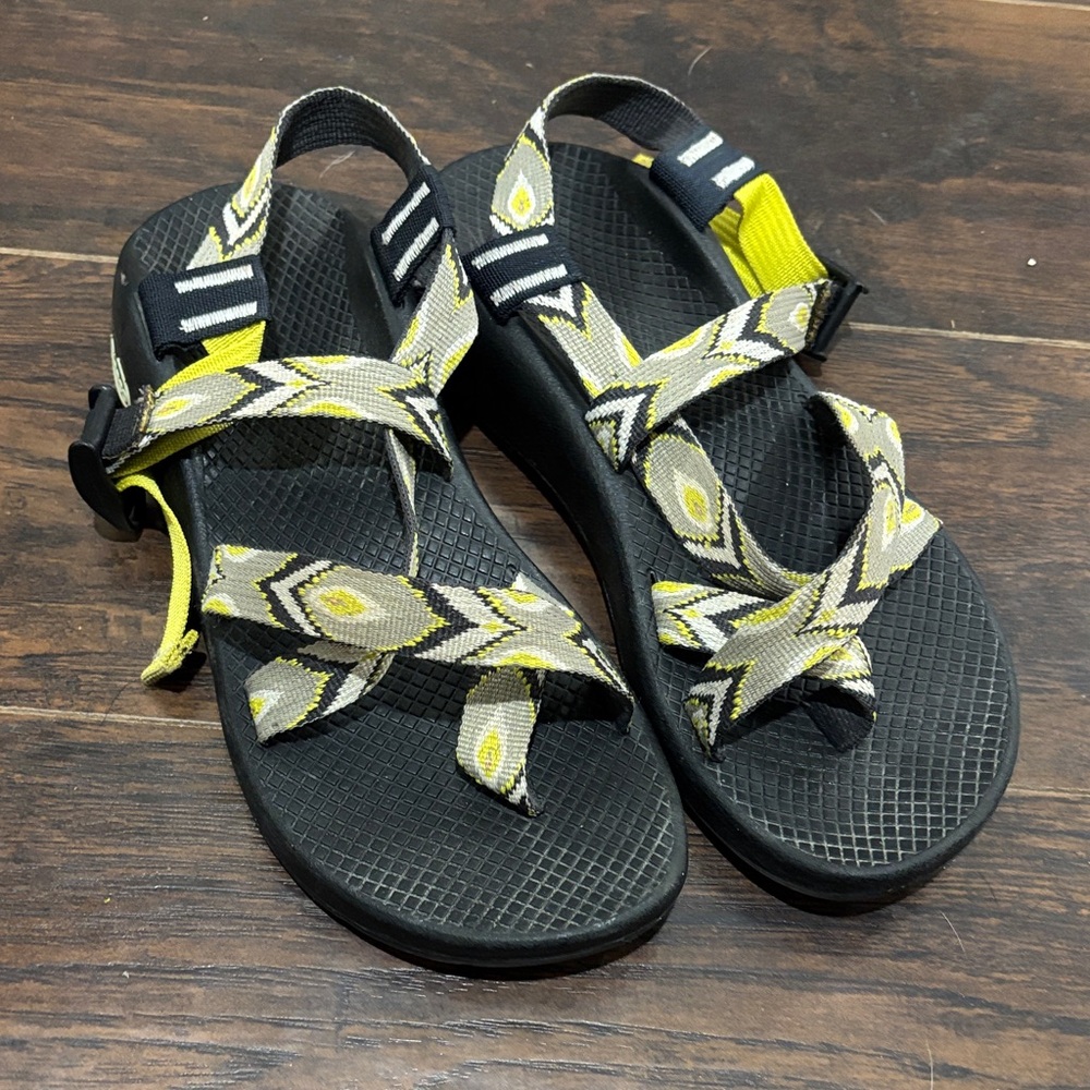 Chaco Women’s Sandals - Black and Yellow Pattern